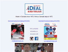 Tablet Screenshot of idealknitwear.com